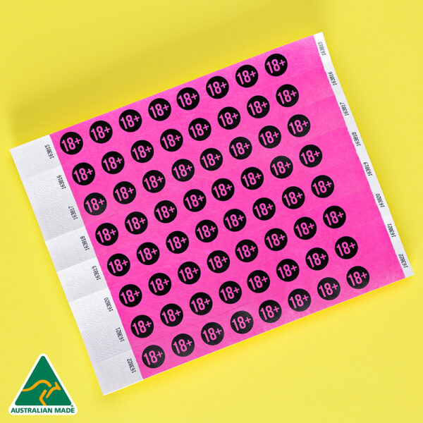 The Wristband Co. - Over 18 - 25mm Tyvek Wristbands