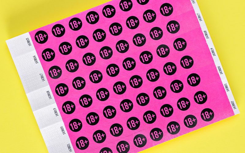 The Wristband Co. - Over 18 - 25mm Tyvek Wristbands