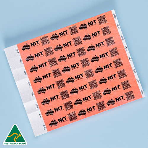 The Wristband Co. - Coral Custom Printed 25mm Tyvek Wristbands